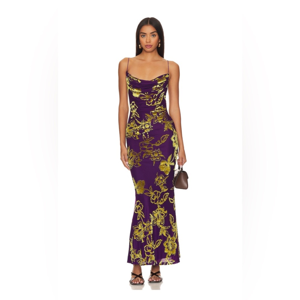 RunAway the Label - Purple and Gold Dress